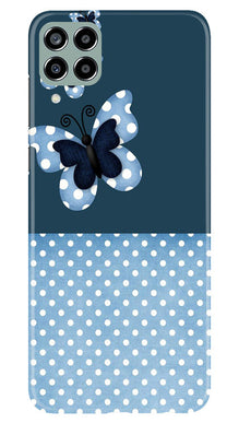 White dots Butterfly Mobile Back Case for Samsung Galaxy M33 5G (Design - 31)