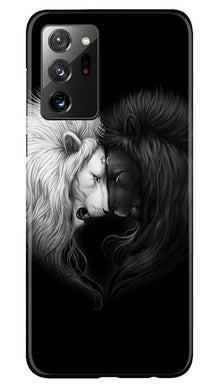 Dark White Lion Mobile Back Case for Samsung Galaxy Note 20 Ultra  (Design - 140)