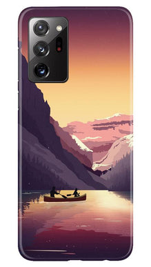 Mountains Boat Mobile Back Case for Samsung Galaxy Note 20 Ultra (Design - 181)