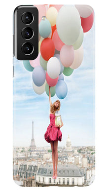 Girl with Baloon Mobile Back Case for Samsung Galaxy S22 Plus (Design - 84)