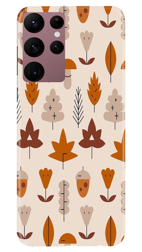 Leaf Pattern Art Case for Samsung Galaxy S22 Ultra(Design - 132)