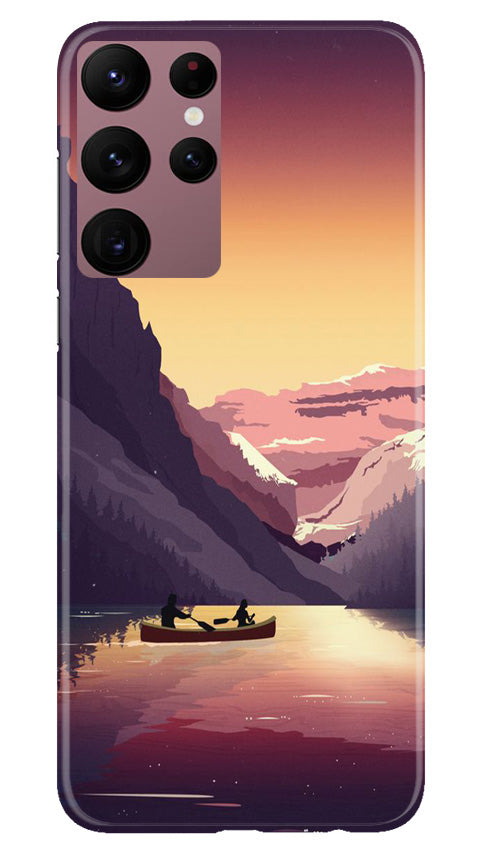 Mountains Boat Case for Samsung Galaxy S22 Ultra (Design - 150)