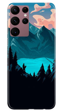 Mountains Mobile Back Case for Samsung Galaxy S22 Ultra (Design - 155)