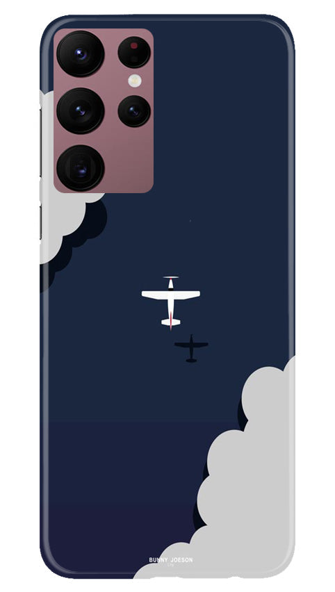 Clouds Plane Case for Samsung Galaxy S22 Ultra (Design - 165)