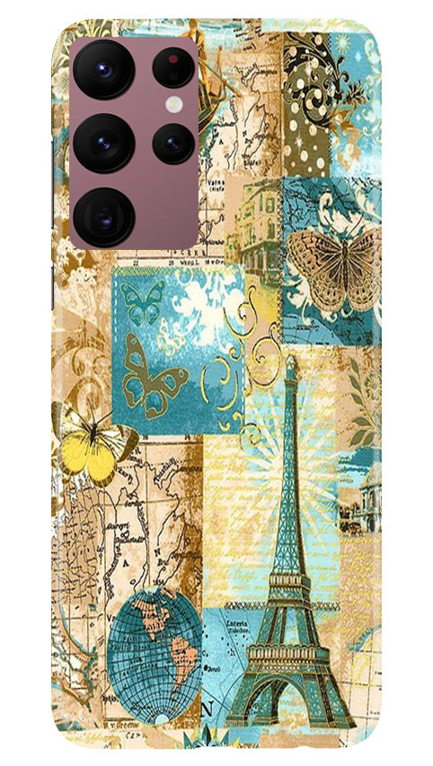 Travel Eiffel Tower Case for Samsung Galaxy S22 Ultra (Design No. 175)