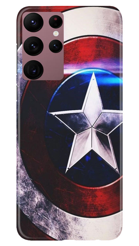 Captain America Shield Case for Samsung Galaxy S22 Ultra (Design No. 219)