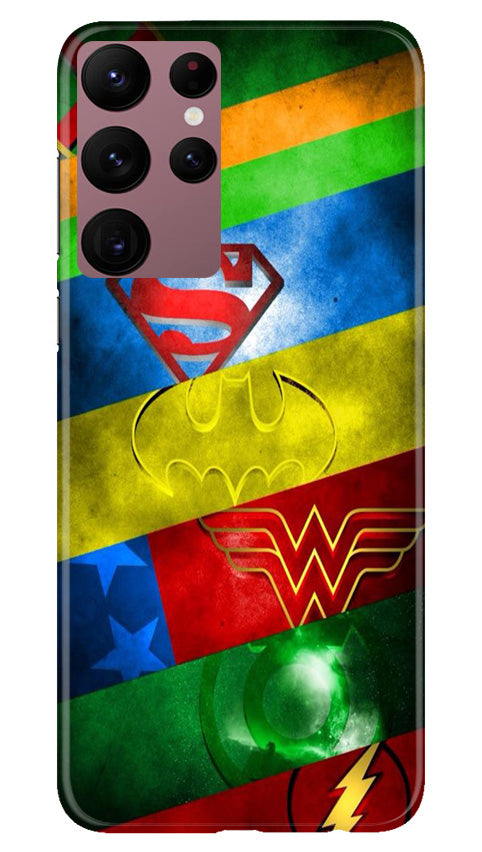 Superheros Logo Case for Samsung Galaxy S22 Ultra (Design No. 220)