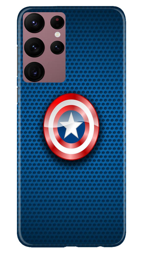 Captain America Shield Case for Samsung Galaxy S22 Ultra (Design No. 222)