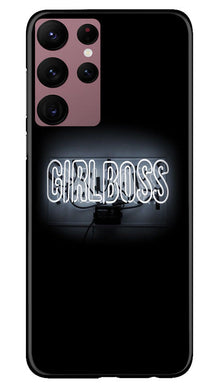 Girl Boss Black Mobile Back Case for Samsung Galaxy S22 Ultra (Design - 237)