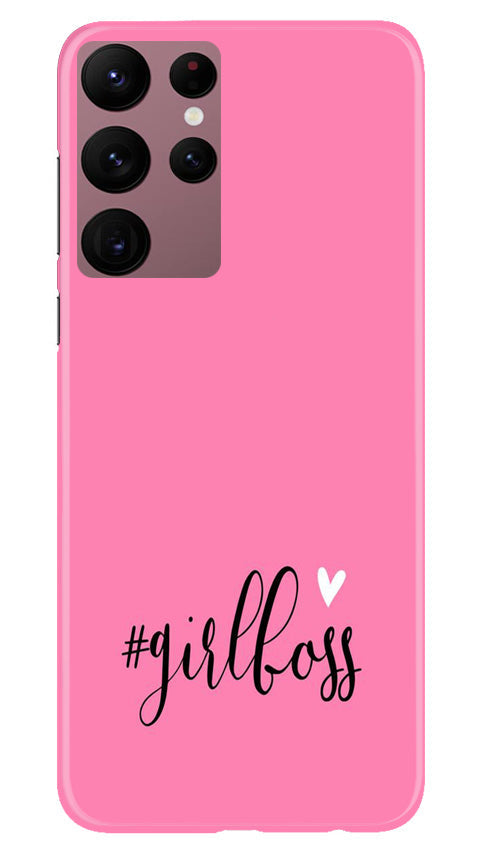 Girl Boss Pink Case for Samsung Galaxy S22 Ultra (Design No. 238)