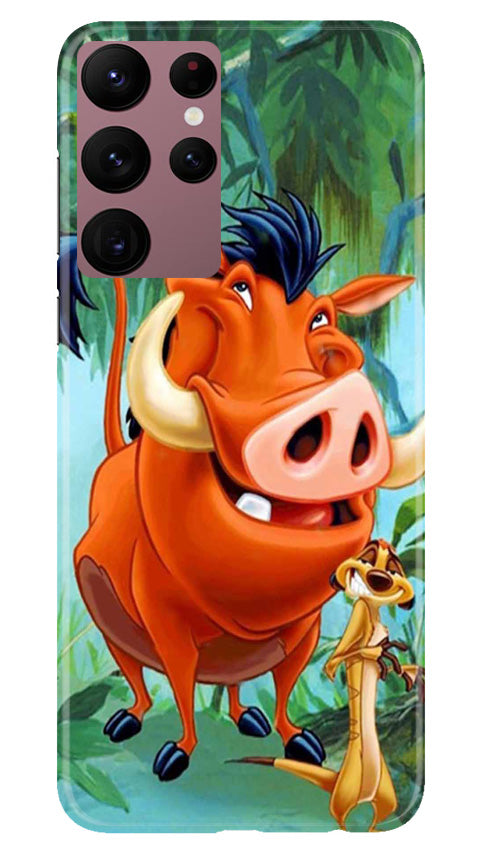 Timon and Pumbaa Mobile Back Case for Samsung Galaxy S22 Ultra (Design - 267)