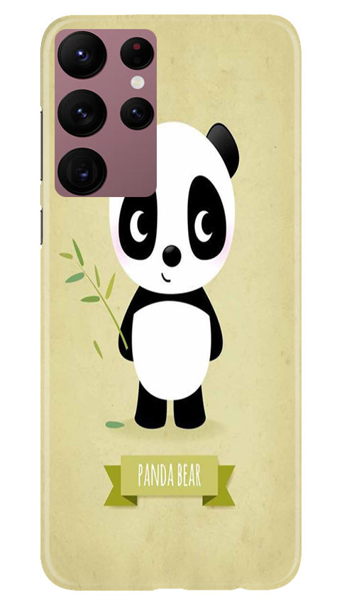 Panda Bear Mobile Back Case for Samsung Galaxy S22 Ultra (Design - 279)