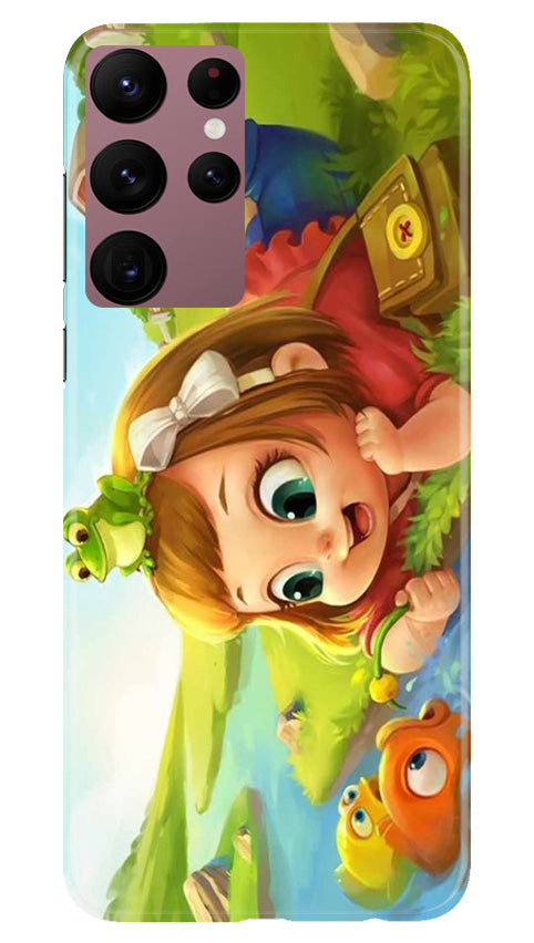 Baby Girl Mobile Back Case for Samsung Galaxy S22 Ultra (Design - 301)