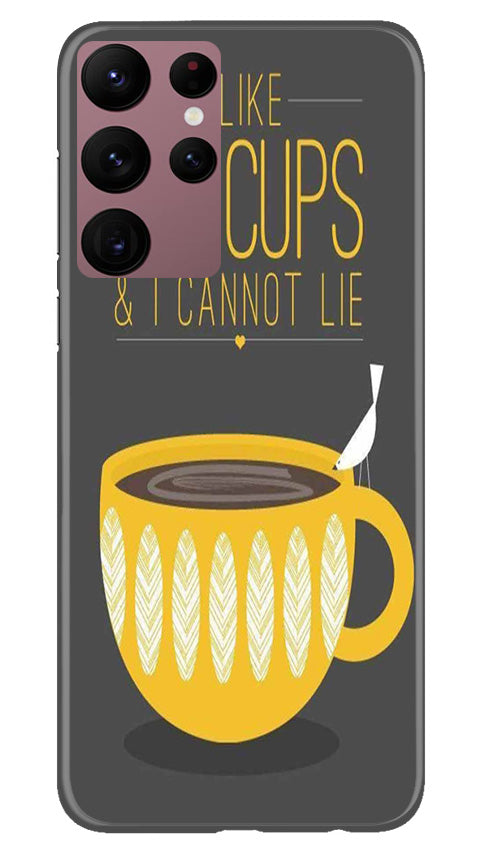 Big Cups Coffee Mobile Back Case for Samsung Galaxy S22 Ultra (Design - 312)