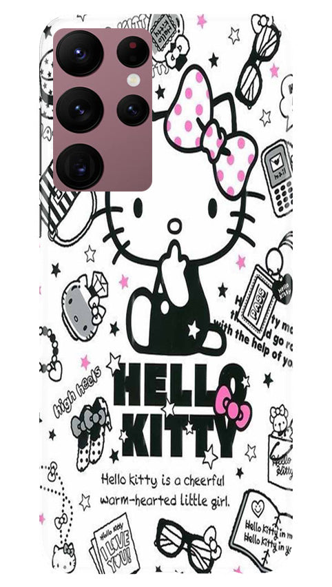 Hello Kitty Mobile Back Case for Samsung Galaxy S22 Ultra (Design - 320)