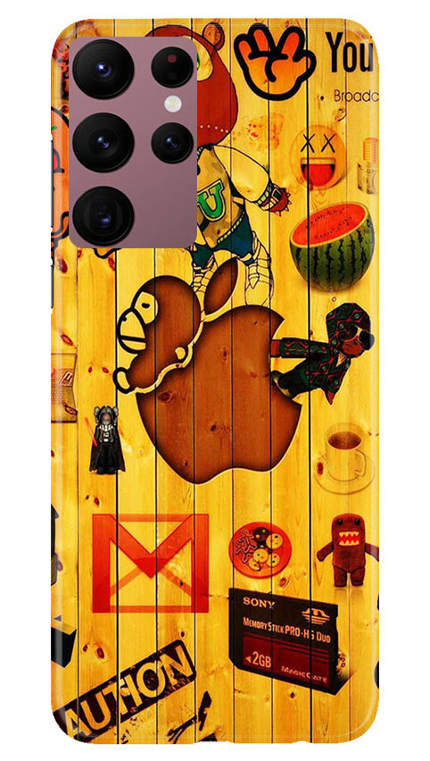 Wooden Texture Mobile Back Case for Samsung Galaxy S22 Ultra (Design - 326)