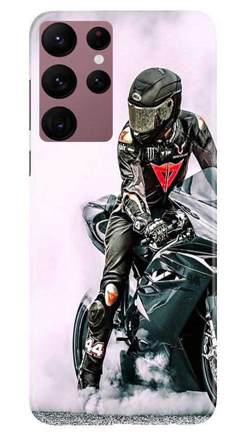 Biker Mobile Back Case for Samsung Galaxy S22 Ultra (Design - 342)