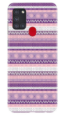 Zigzag line pattern3 Mobile Back Case for Samsung Galaxy A21s (Design - 11)