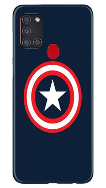 Captain America Mobile Back Case for Samsung Galaxy A21s (Design - 42)