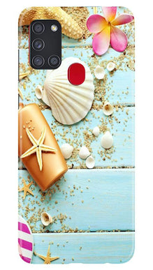 Sea Shells Mobile Back Case for Samsung Galaxy A21s (Design - 63)