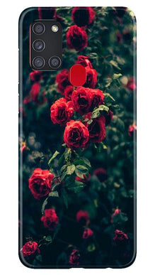 Red Rose Mobile Back Case for Samsung Galaxy A21s (Design - 66)