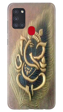 Lord Ganesha Mobile Back Case for Samsung Galaxy A21s (Design - 100)