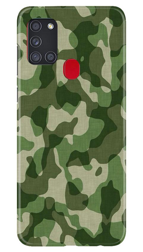 Army Camouflage Case for Samsung Galaxy A21s  (Design - 106)