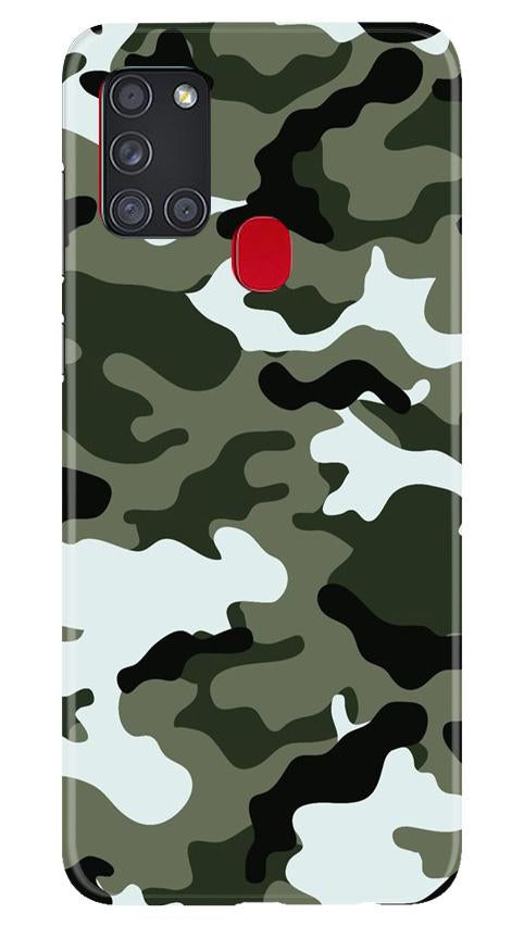 Army Camouflage Case for Samsung Galaxy A21s  (Design - 108)