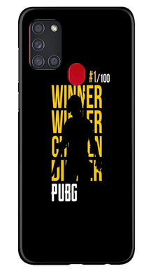 Pubg Winner Winner Mobile Back Case for Samsung Galaxy A21s  (Design - 177)