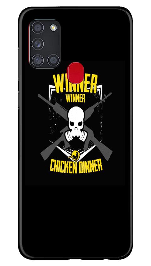 Winner Winner Chicken Dinner Case for Samsung Galaxy A21s  (Design - 178)