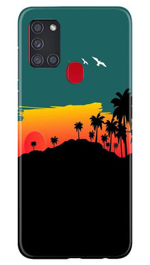 Sky Trees Mobile Back Case for Samsung Galaxy A21s (Design - 191)