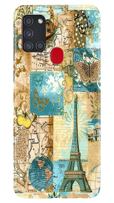 Travel Eiffel Tower Case for Samsung Galaxy A21s (Design No. 206)