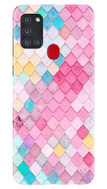 Pink Pattern Mobile Back Case for Samsung Galaxy A21s (Design - 215)