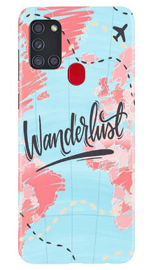 Wonderlust Travel Mobile Back Case for Samsung Galaxy A21s (Design - 223)