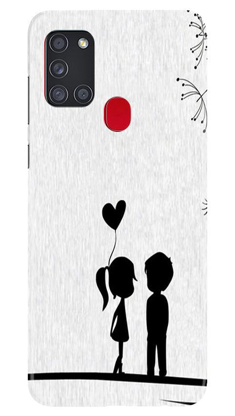 Cute Kid Couple Case for Samsung Galaxy A21s (Design No. 283)