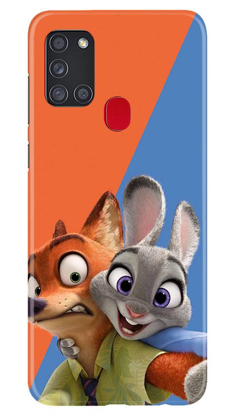 Cartoon Mobile Back Case for Samsung Galaxy A21s (Design - 346)