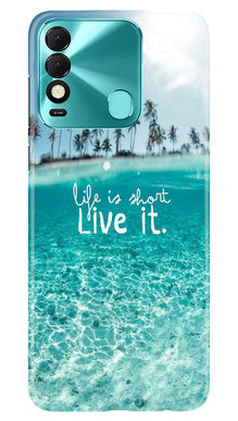 Life is short live it Mobile Back Case for Tecno Spark 8 (Design - 45)