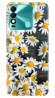 White flowers2 Mobile Back Case for Tecno Spark 8 (Design - 62)