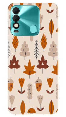 Leaf Pattern Art Mobile Back Case for Tecno Spark 8  (Design - 132)