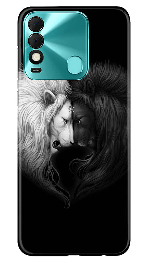 Dark White Lion Case for Tecno Spark 8(Design - 140)