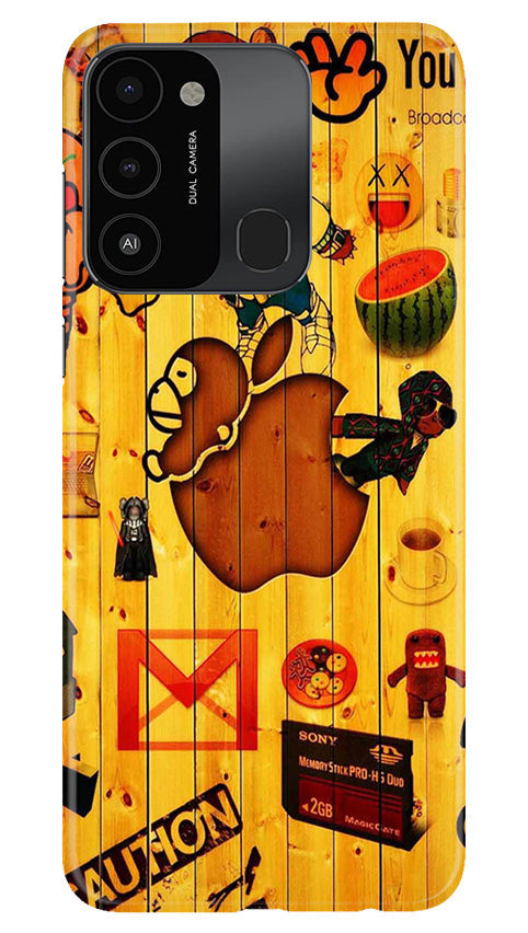 Wooden Texture Mobile Back Case for Tecno Spark 8C (Design - 326)