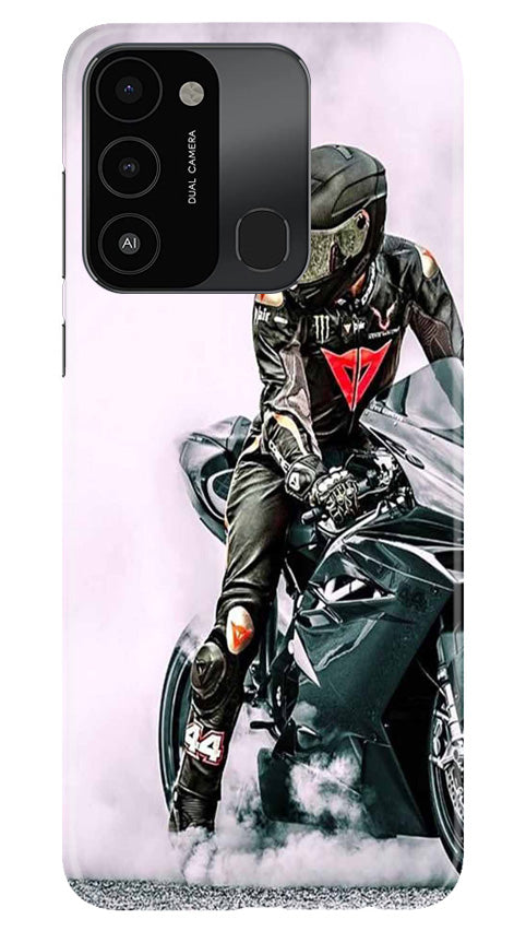 Biker Mobile Back Case for Tecno Spark 8C (Design - 342)