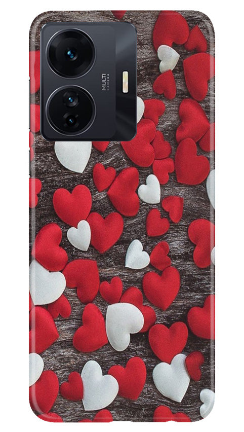 Red White Hearts Case for Vivo IQOO Z6 5G  (Design - 105)