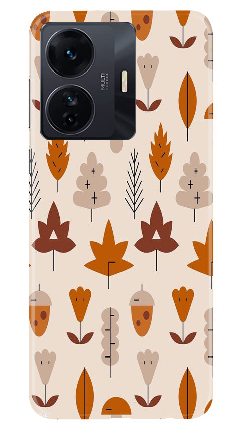 Leaf Pattern Art Case for Vivo IQOO Z6 5G  (Design - 132)