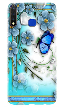 Blue Butterfly Mobile Back Case for Vivo U20 (Design - 21)