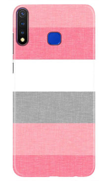Pink white pattern Mobile Back Case for Vivo U20 (Design - 55)