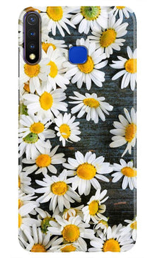 White flowers2 Mobile Back Case for Vivo U20 (Design - 62)
