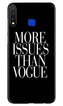 More Issues than Vague Mobile Back Case for Vivo U20 (Design - 74)