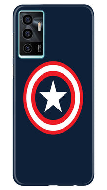 Captain America Mobile Back Case for Vivo V23E 5G (Design - 42)
