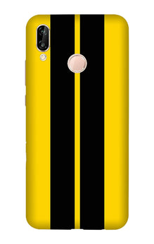 Black Yellow Pattern Mobile Back Case for Vivo Y95/ Y93   (Design - 377)